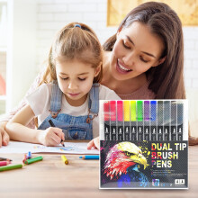 24-Color Double-Headed Highlighter Pen, Bright Natural Colors, Ergonomic Grip, High Capacity, Compatible with Students, Kids & Adults