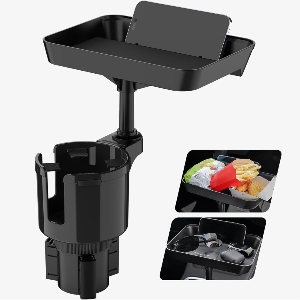 Car Cup Holder Tray, Cup Holder Expander Adapter For Car, 9.5Â Car Food Tray Table For Eating, Car Essentials Fits Yeti, Hydro Flask 16-46 Oz 9448483456661