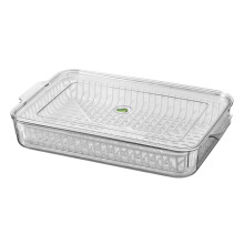 Fridge Storage Containers for Fruits and Vegetables | Adjustable Air Vent, Removable Basket | BPA-Free Fridge Organizers