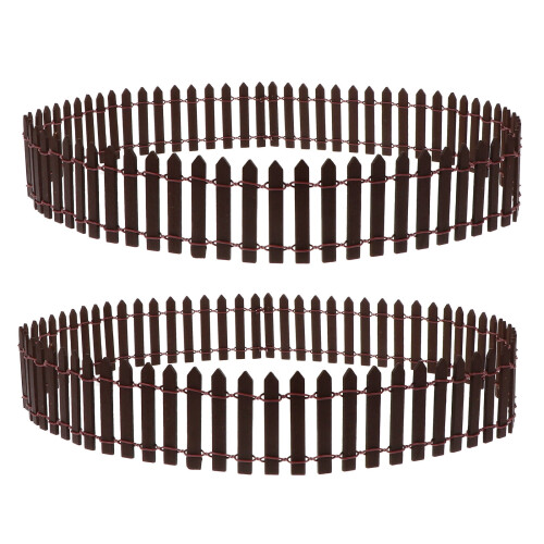 Worgeous2Pcs Μίνι Ξύλινος Φράχτης Κήπου, Πέρκες, Εξωραϊσμός, Στυλ Καφέ