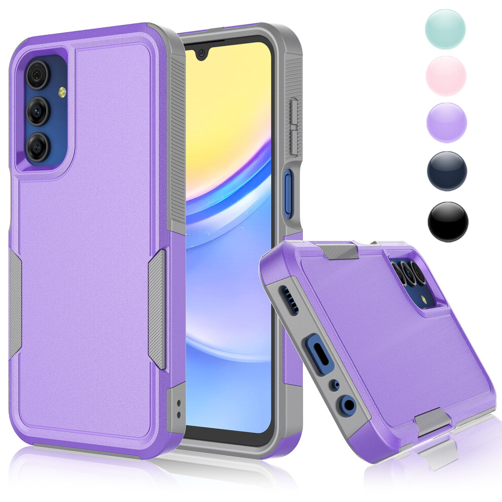 Galaxy A15 5G Case Â Shockproof Dual-Layer Rugged Cover, Compatible With Samsung A15 5G (6.5"), Purple 9448483560108
