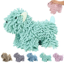 Toalha de mão fofa de pelúcia com estampa de cachorro de desenho animado, feita de microfibra macia e absorvente, em formato de cachorrinho, ideal