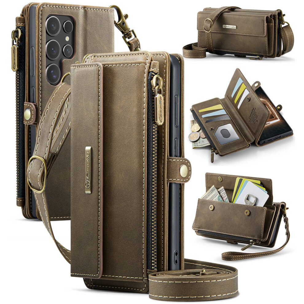Samsung Galaxy S25 Ultra Wallet Case Â Rfid Blocking Pu Leather Flip Cover With Kickstand, Wrist Strap & Card Slots 9448483562089