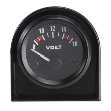 52-mm-Spannungsmesser für Auto, 8–16 V, LED-Beleuchtung, 12 V DC