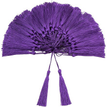100PCS Mini Handmade Tassels with Cord Loop for Bookmarks, Keychains, Earrings, Jewelry Making, DIY Crafts, Gifts & More