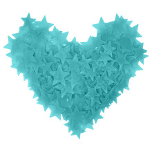Ceiling Stars Glow in The Dark, Fluorescent 100 pcs Stars for Ceiling and Wall, Stickers Leave No Trace for Kids Toys Room Decoration