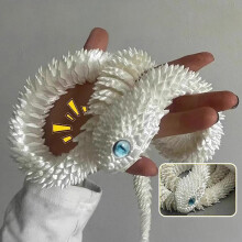 3D Printed Poseable Snake Toy for Boys, Realistic Plastic Figurine, 17.71x1.18in, Desk Decor & Gift – Compatible with Christmas