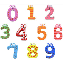 Wooden Fridge Magnets Numbers 10 Pieces