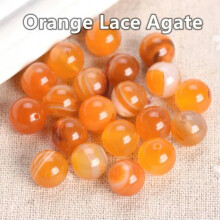 Round Natural Agate Stone Gemstone Loose Beads 4mm 6mm 8mm 10mm 12mm 14mm-Orange Lace Agate-8mm (30pcs)