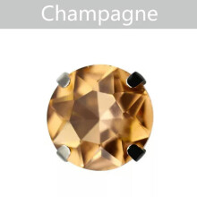 10pcs Sew On Glass Crystal Round Rhinestones Flat Back Claw Cup Craft Beads-8mm-Champagne
