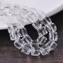 3mm 4mm 6mm 8mm 10mm 14mm Crystal Glass Cube Faceted Loose Crafts Beads Lot-(1) Clear-10mm (20pcs)