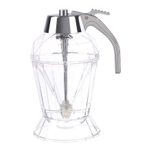 Honey Dispenser No Drip Glass - Honey Dispenser with Stand Clear Honey Pot, Diamond-Shaped Honey Pot - Honey Jar for Syrup, Sugar, Sauces