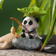 Aquarium Decorations, Animal Fishing Statues in Resin – Cute Desktop Ornament for Home, Office & Gifts – Compatible with Fish Tanks