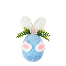 Simulated Easter Egg Ornament Blue 3.5 x 2 x 4.7 inches