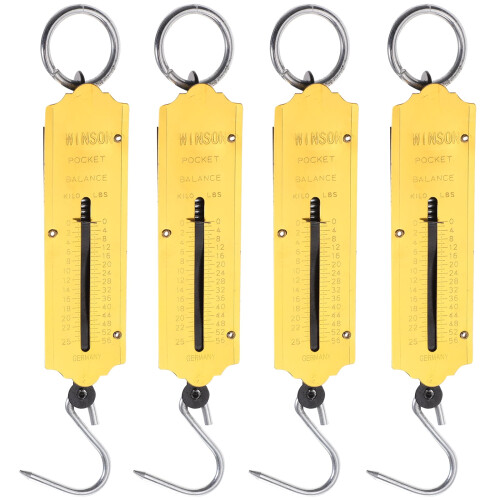 Raindrops Spring Scale Handheld Hanging Balance 4 Pcs