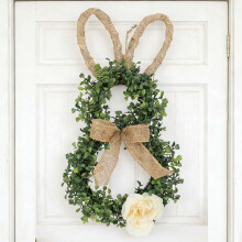 Easter Bunny Wreath Front Door Decor Reusable