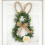 Easter Bunny Wreath Front Door Decor Reusable 1