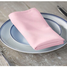 8pcs Simple and Generous Satin Napkins Pink Washable for Party Use