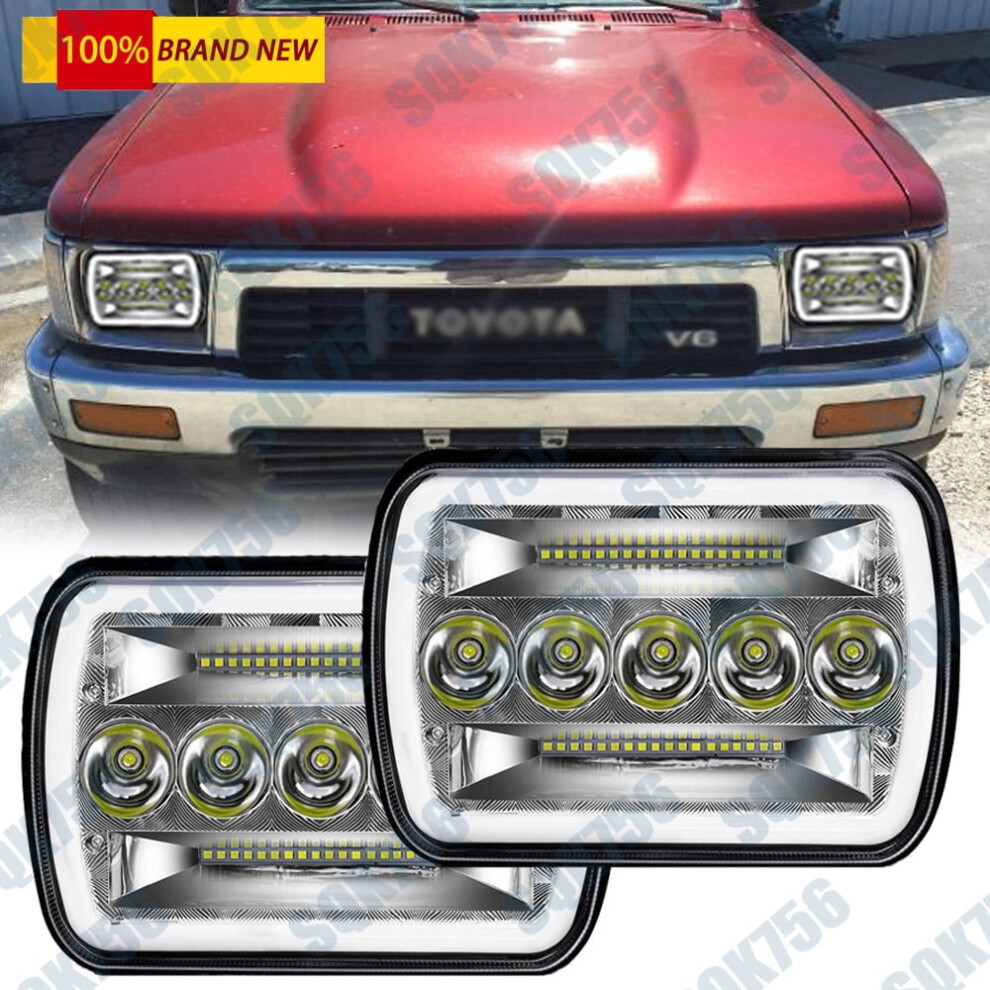 Dot 2X 7X6 5X7'' Inch Led Headlights Hi/Lodrl For Toyota Tacoma Pickup 4Runner 9448483776479