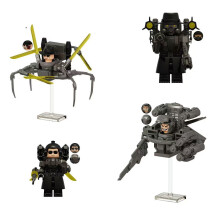 4pcs Toilet Man Astronaut Gangster MJ Commander Mini Figures Building Blocks Toys Gift Fit Lego