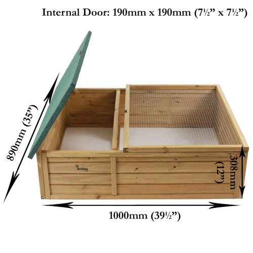 Small Pet House for Tortoise Hide Shelter with Run 1