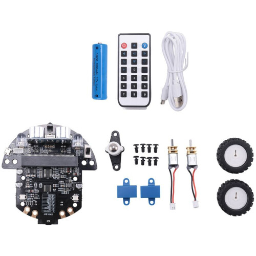 3X Robot Kit Robótico Programable Basado en BBC Microbit V2 y V1 para Educación de Codificación STEM con Batería Recargable (A) 2