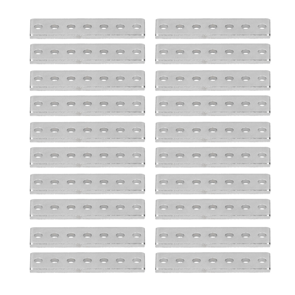 20Pcs Galvanized Steel Flat Brackets High Strength Bending Resistant Mending Plates 4671391471463