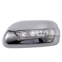 Cubierta Del Espejo Retrovisor Del Coche para Wish 2003-2007 Cubiertas de Espejo de Puerta Chapadas en Cromo ABS con Led