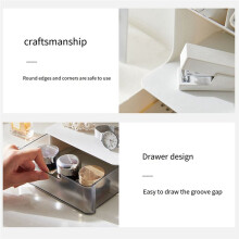 Multifunctional Pen Holder Storage Box Drawer Multi-Layer Dustproof Desktop Office Supplies Storage Box White