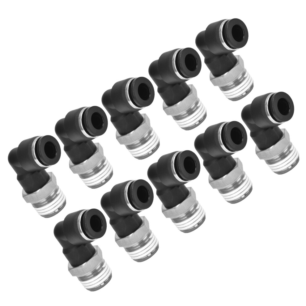 10Pcs Pvc Right Angle Pneumatic Connectors For Air Compressors, Model For Pl 7901391471734