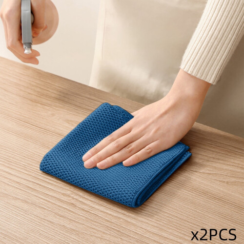 Microfiber Cleaning Cloths Thick Reusable 2-Pack 11.8x11.8 1