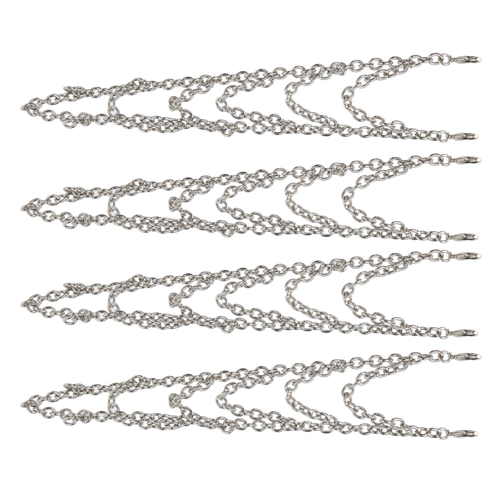 4Pcs Metal Snow Chain Tire For Mn86 1/12 Rc Crawler Silver 3721391473132