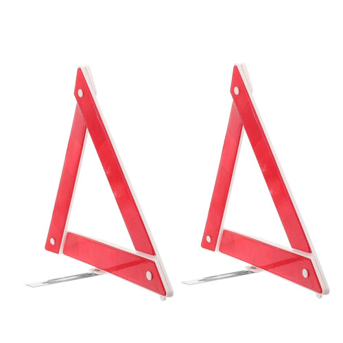 2 Pcs Warning Triangles for Vehicles Road Red 2