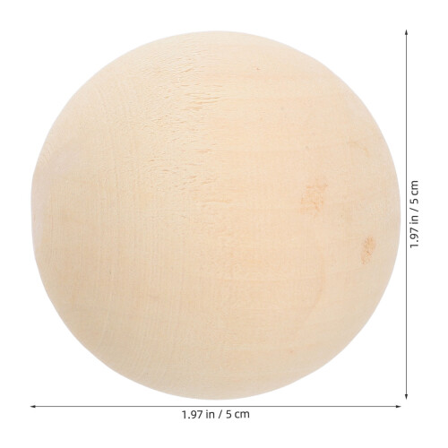 Drevené remeselné gule khaki 5 cm 10 ks 1
