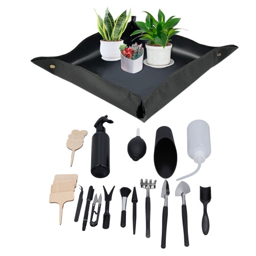 23pcs Succulent Gardening Tools Set, Stainless Steel & Plastic 2