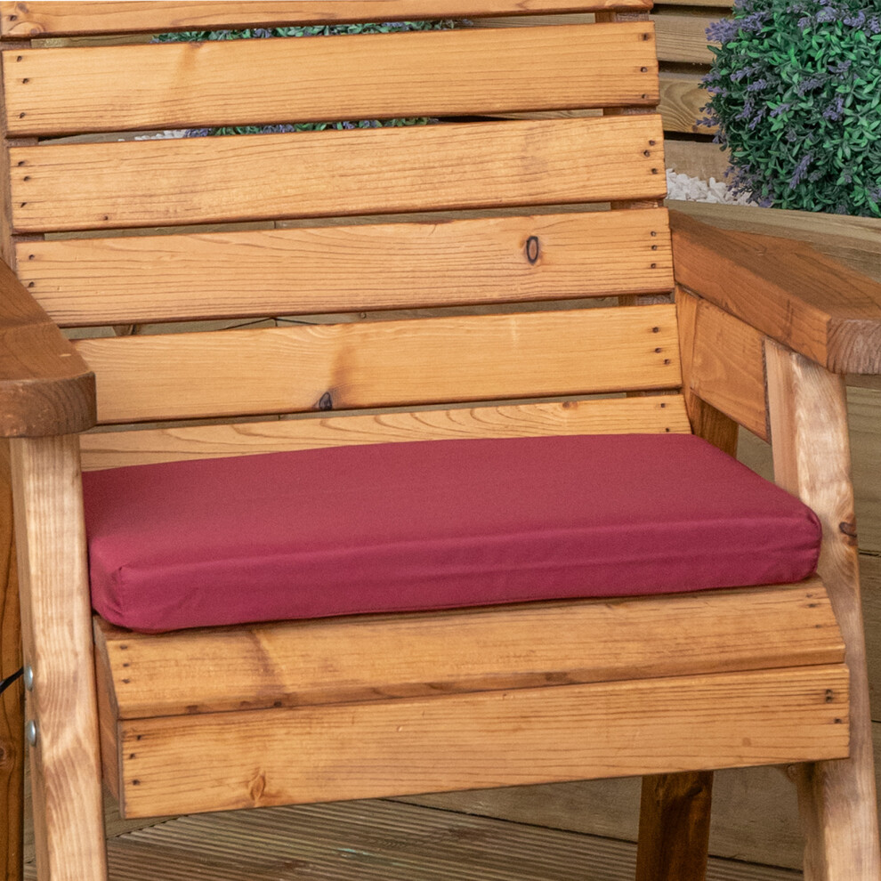 Charles Taylor 52 X 41Cm Cushion Base For Single Wooden Garden Chair In Burgundy