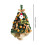 Mini Artificial Christmas Tree with LED Lights 17.72 in Red 2