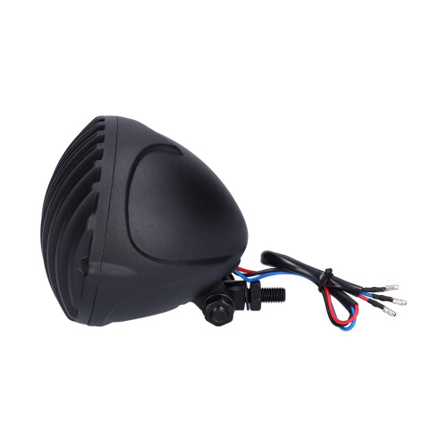 Vintage Round Black LED Motorcycle Headlight 12V, White Light 2