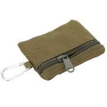 Portable Green EDC Molle Pouch Wallet Key Card Case 10.5x8x1.5cm