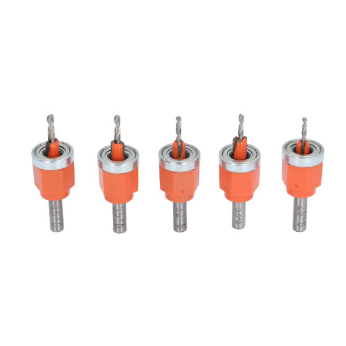 5 Pcs Countersink Drill Bit Set 2.8-4mm Adjustable Depth with Wrench 1