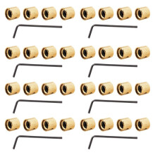 32Pcs Metal Volume Tone Dome Tone Guitar Speed Control Knobs with Screws