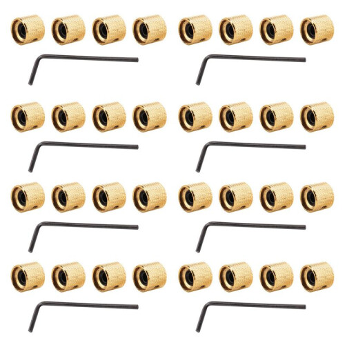 32Pcs Metal Volume Tone Dome Tone Guitar Speed Control Knobs with Screws