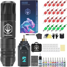 Wireless Tattoo Pen Kit - Professional Cordless Tattoo Gun with 1500mAh Battery & 20 Cartridge Needles | Complete Tattoo Machine Kit