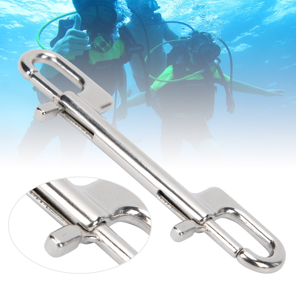 Stainless Steel Diving Double Ended Snap Clips, 60G, Silver 4951391475433