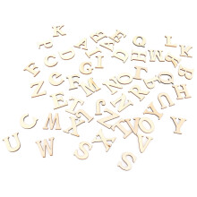124Pcs Wooden Letter Chips, Bright Color, Home & Party Decor