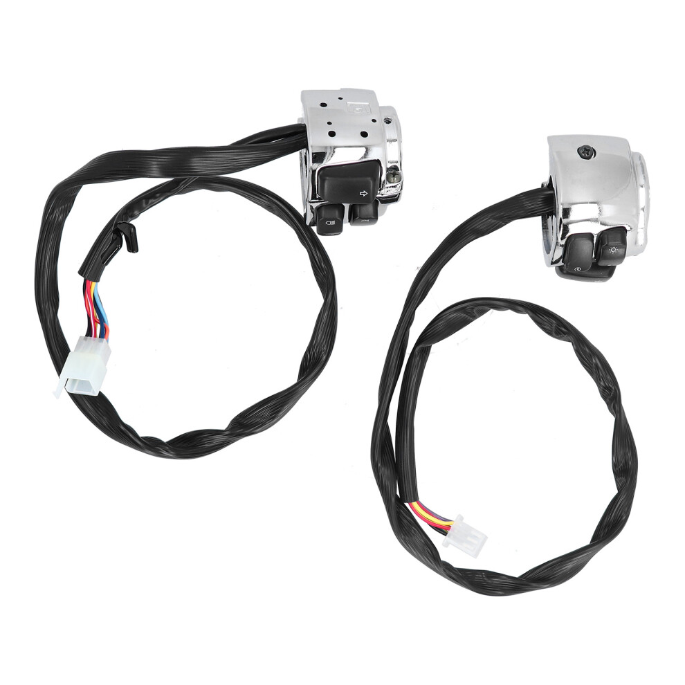 2Pcs 1In Motorcycle Handlebar Switch Kit With Horn, Signal, Kill, Start 8401391476580