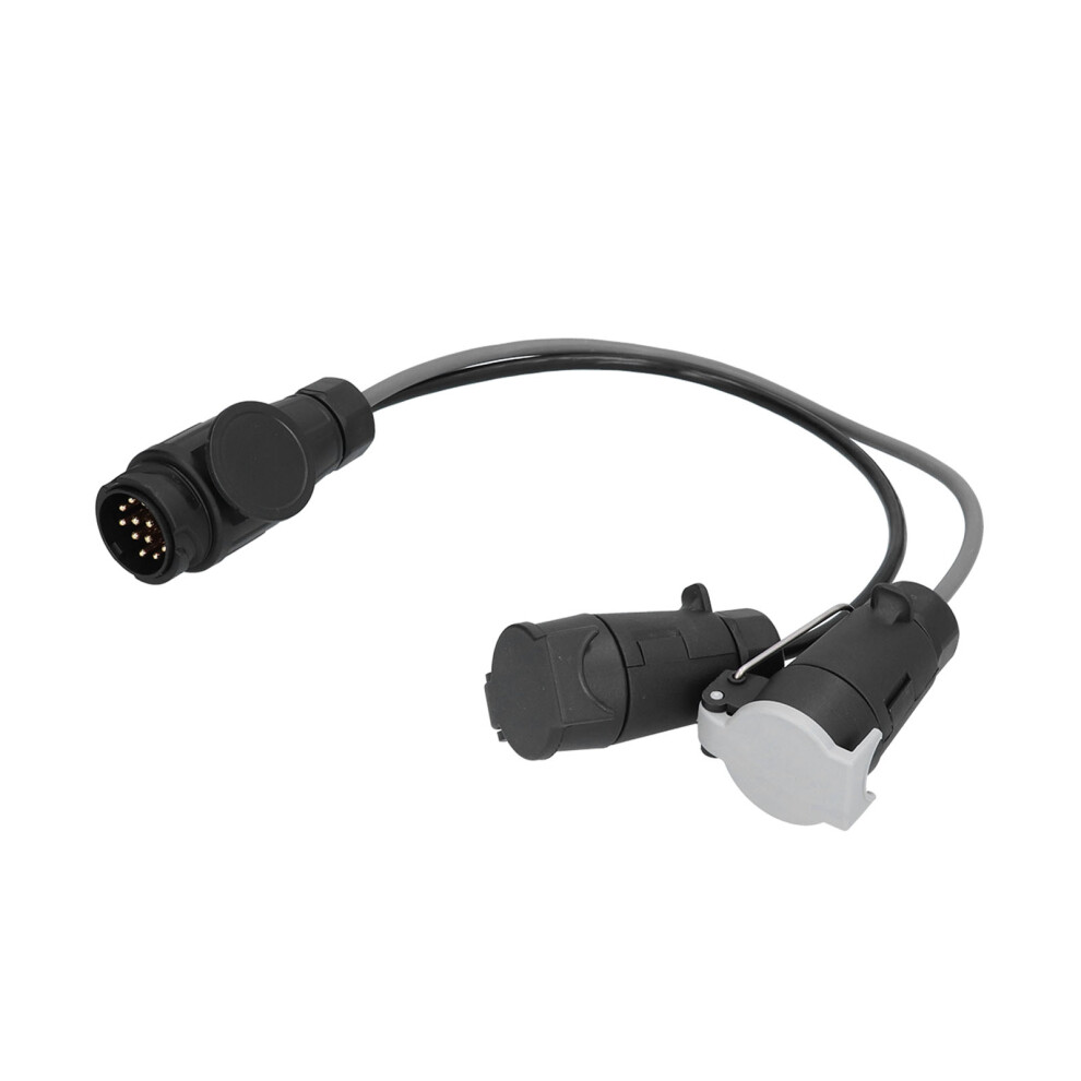 Trailer Plug Converter 12V 13Pin To 7Pin Pvc Brass For European Caravans & Rvs 6951391813332