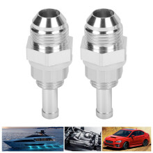 2pcs AN8‑3/8 Aluminum Fuel Hose Barb Adapter for Rubber and Nylon Lines