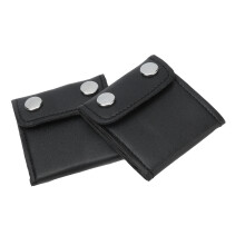 2Pcs Universal Car Seatbelt Adjusters Black PU Safety Belt Clips