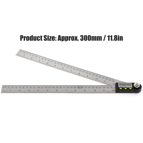 Digital Angle Finder LED Display Stainless Steel 0-360 Carpenter Tool 1